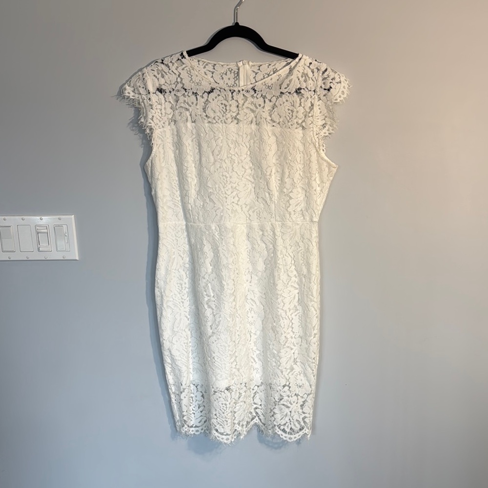 Elegant White Lace Dress